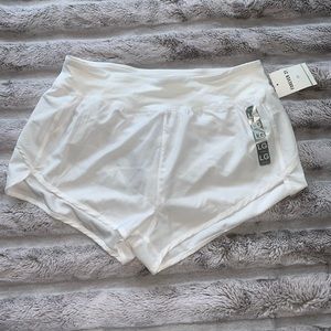 Active Back Pocket Dolphin Shorts - White - L